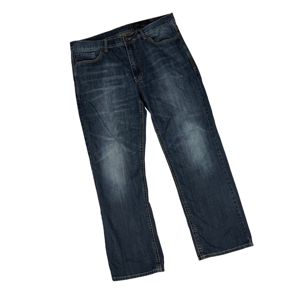 T.K. Axel Jeans Treadwell Straight Leg 38x32 Blue Dark Wash Cotton Denim